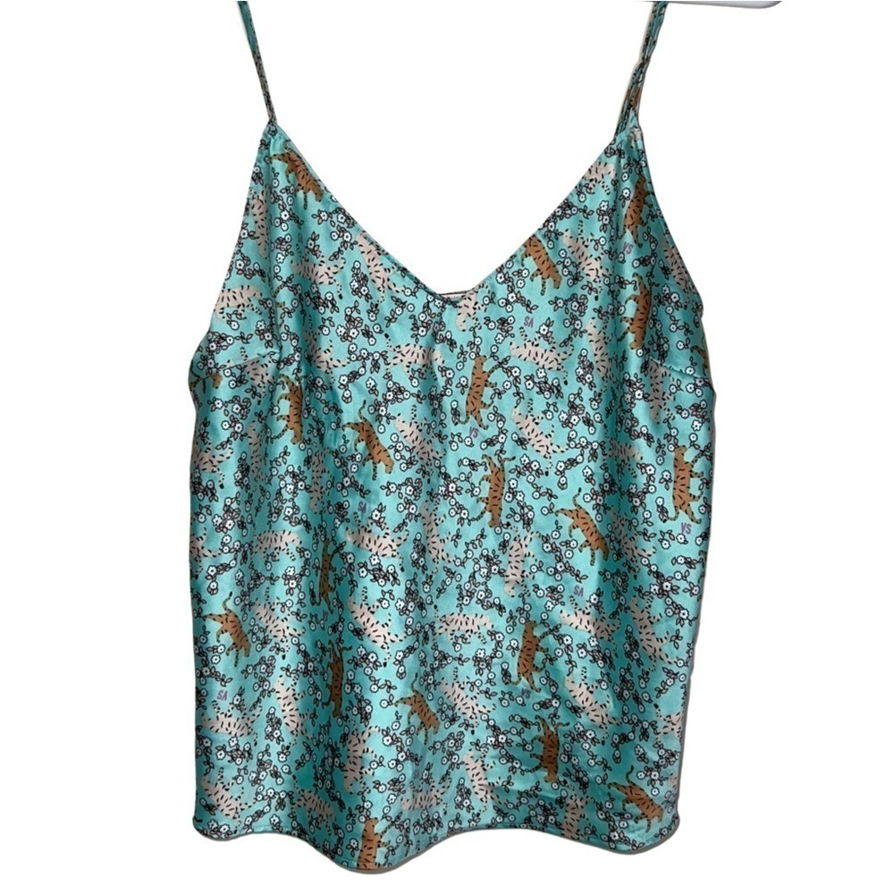 Victoria’s Secret Mint Green Floral Tiger Cami Size Small